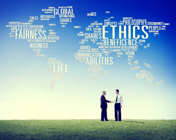 Two businessmen and Ethics Ideals — Stock Photo, Image