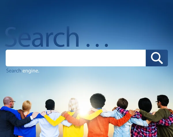 Wyszukiwanie Przeglądaj Znajdź Internet Search Engine Concept — Zdjęcie stockowe