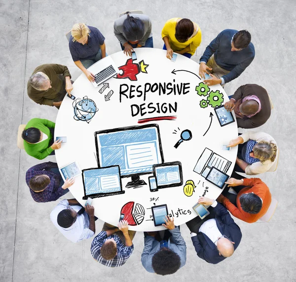 Responsive design internet web online kommunikationstechnologie — Stockfoto