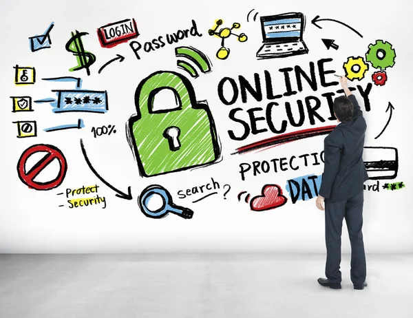 Protection de sécurité en ligne et concept de sécurité Internet — Photo