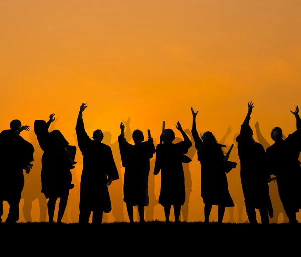 Students Celebration Graduation, Education Concept — Stock Photo, Image