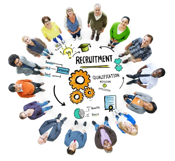Diverse People and Recruitment Opportunity — Stock Photo, Image