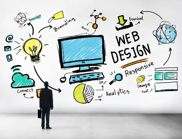 Conteúdo e Conceito de Webdesign — Fotografia de Stock