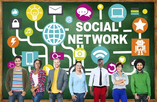 Business People e Social Network Concept — Foto Stock