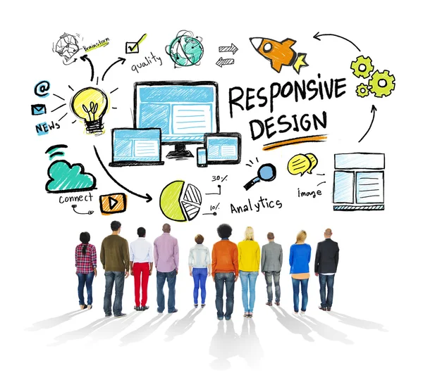 사람과 응답 디자인 컨셉 — 스톡 사진
