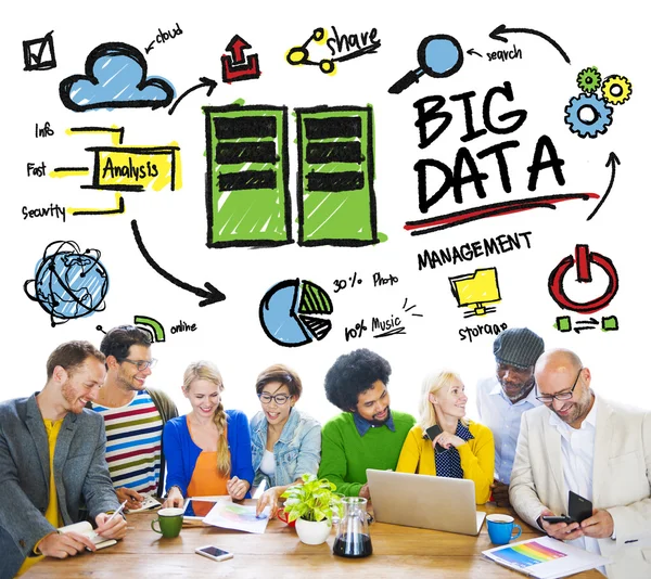 People and Big Data Concept — Stock Photo, Image