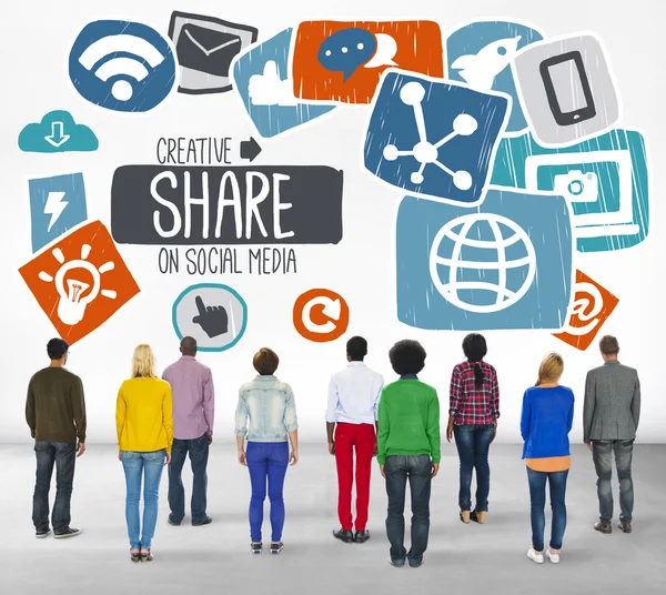 Diverse people and Share Concept — Stock Photo, Image