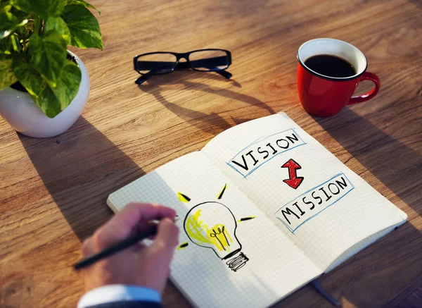 Unternehmer und Motivation Vision Mission Ideen Kreativität — Stockfoto