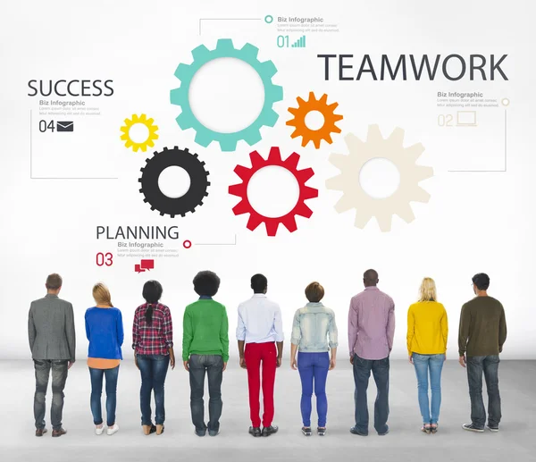 Teamwork Team Gruppe Zahnrad Partnerschaft Kooperationskonzept — Stockfoto