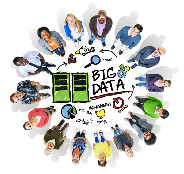 People and Big Data Concept — Stok Foto