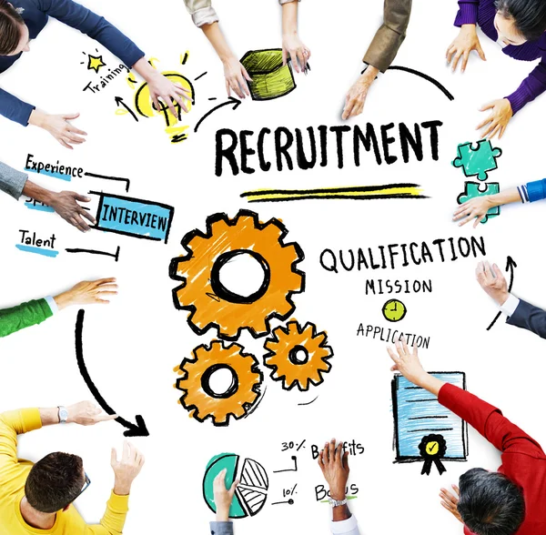 Mensen vergadering en Recruitment Concept — Stockfoto