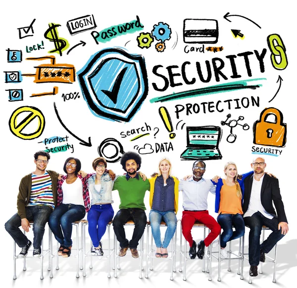 Concepto de protección de personas y seguridad — Foto de Stock