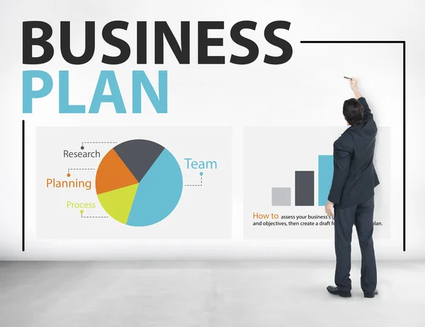 Affärsman och Plan strategi — Stockfoto