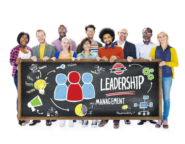 Casual människor ledarskap Management Banner — Stockfoto