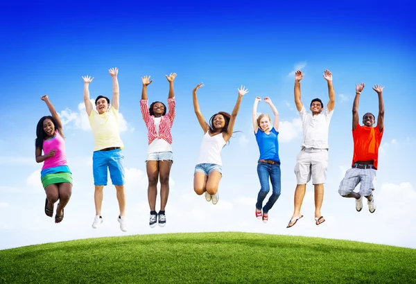 Group of Friends Celebration Victory Concept — Stock Photo, Image