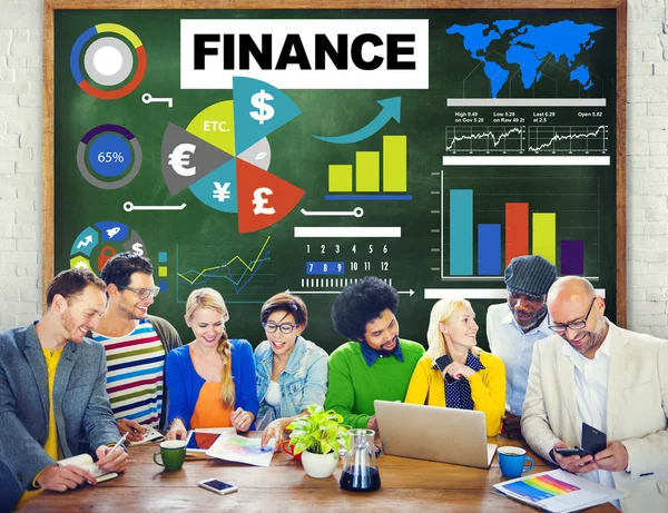 People and Finance bar graphs — Stock Photo, Image