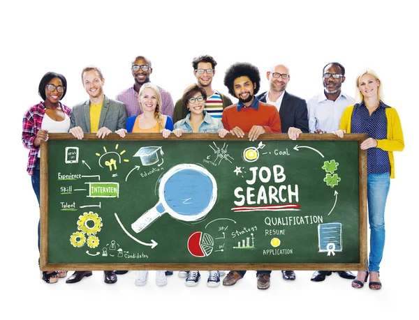 Grupp av människor söka jobb — Stockfoto