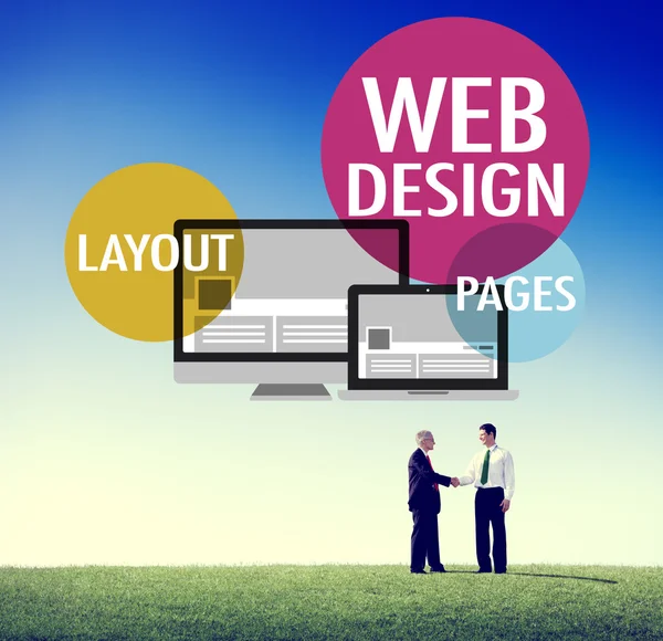 Due uomini d'affari e Web Design — Foto Stock