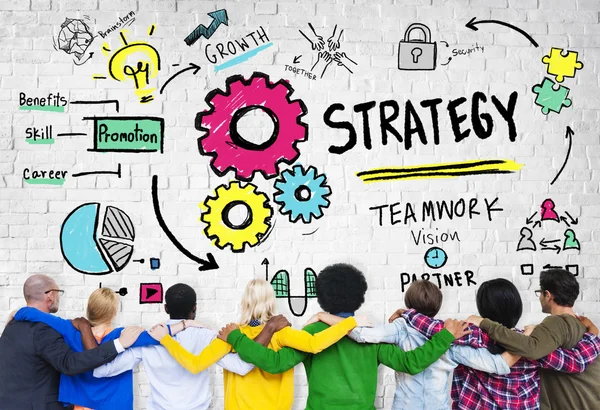 Strategie Solution Tactics Teamwork Concept — Fotografie, imagine de stoc