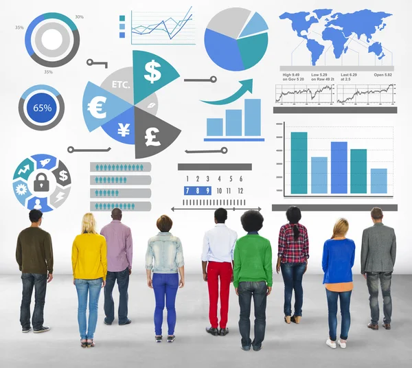 Diverse mensen en Finance Accounting Concept — Stockfoto