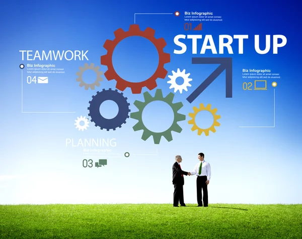Start-up, neues Businessplan-Strategiekonzept — Stockfoto
