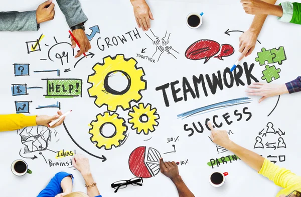 Vielfältige Menschen und Teamwork-Konzept — Stockfoto