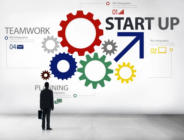 Opstarten, nieuwe Business Plan strategie Concept — Stockfoto