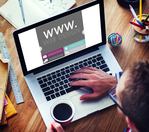 Www web tasarım web sayfası Web sitesi kavramı — Stok fotoğraf