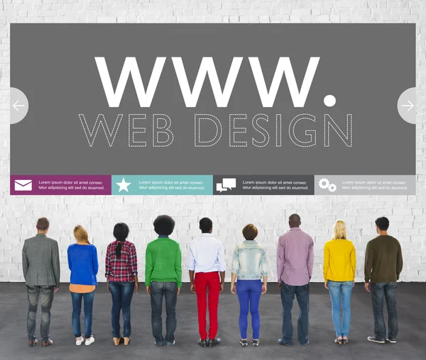 Www Web Design Web Page Conceito de Website — Fotografia de Stock