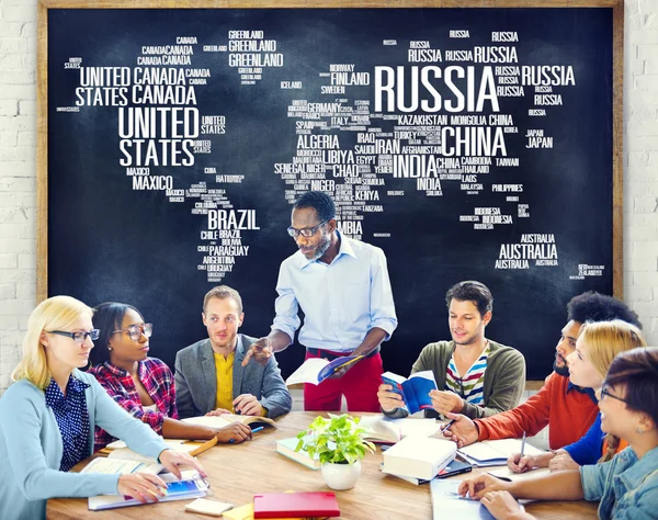 Rusland Geglobaliseerde Wereld Internationale Landen Globalisering Concept — Stockfoto