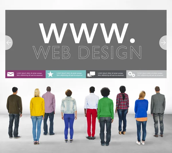 Www Web Design Web Page Concetto del sito web — Foto Stock