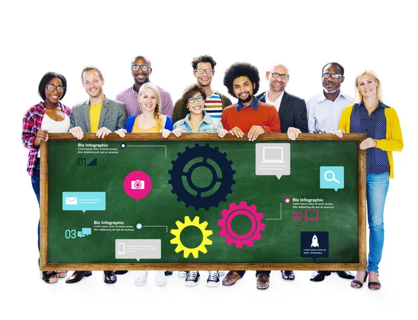 Team Teamwork Rädchen Funktionalität Technologie Geschäftskonzept — Stockfoto