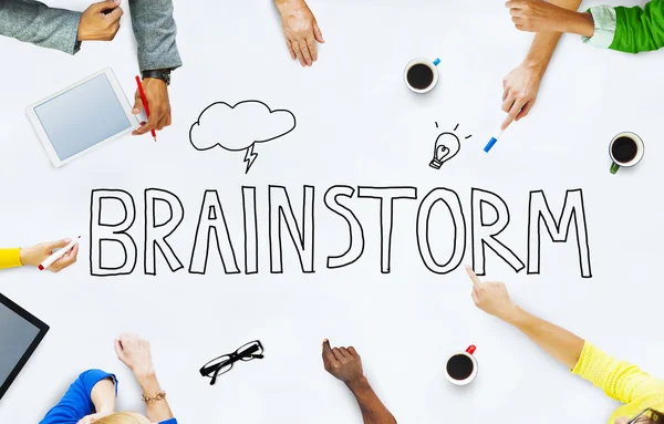 Affärsmän och Brainstorm koncept — Stockfoto