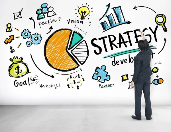 Rozwój strategii i biznes koncepcja — Zdjęcie stockowe