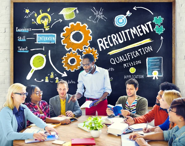 People studying and Recruitment Concept — Stock Photo, Image