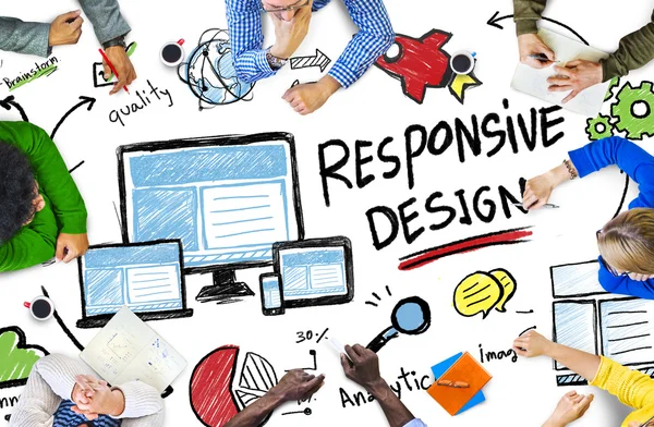 Mensen en responsieve Design Concept — Stockfoto