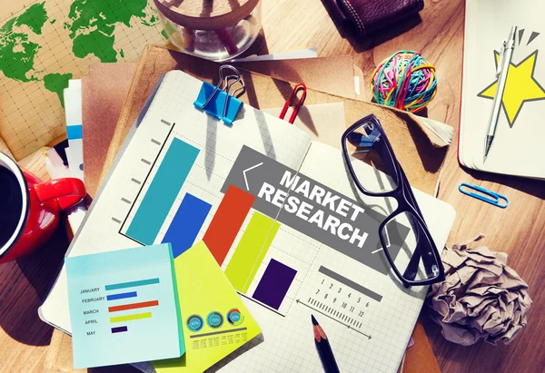 Notepad with Market Research Concept — Stock Photo, Image