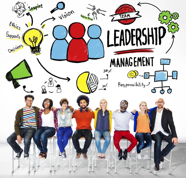 Casual People Leadership Management Concept — Stock Photo, Image