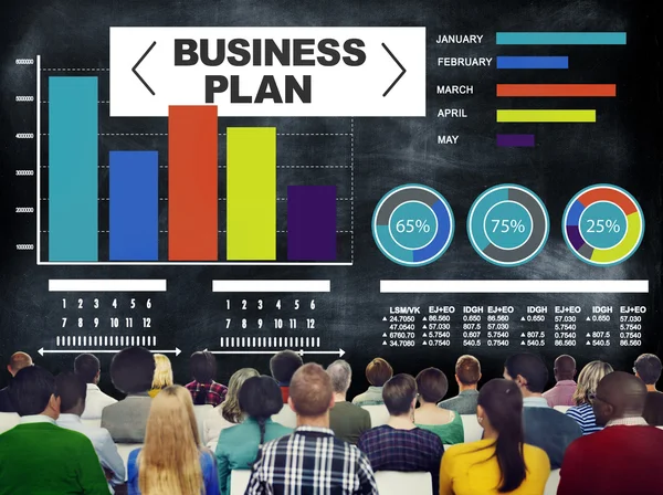 Pessoas e conceito de plano de negócios — Fotografia de Stock
