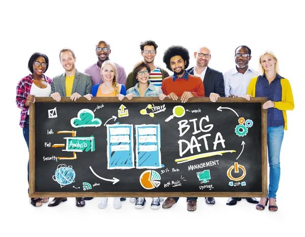 Diversité des personnes et concept de Big Data — Photo