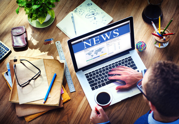 Online Global News Update Concept