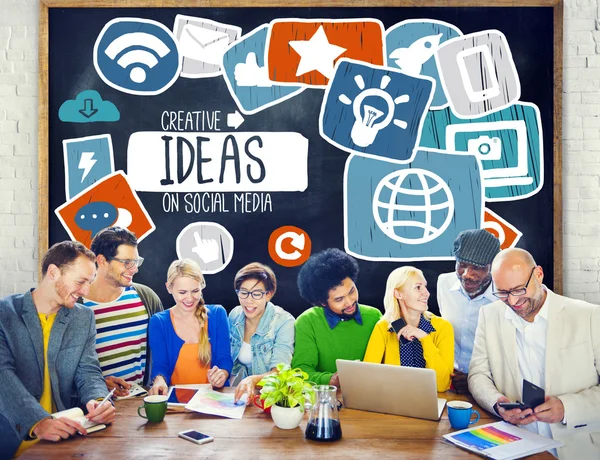 People discussing about Ideas Concept — Stock Photo, Image