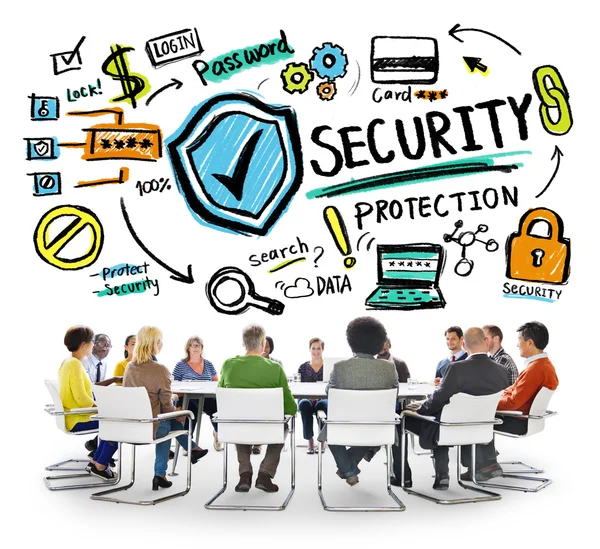 Människor och säkerhet skydd koncept — Stockfoto