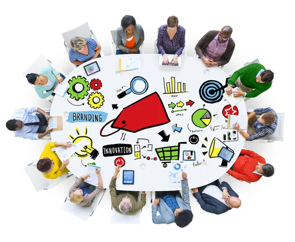 People Branding Meeting Konzept — Stockfoto