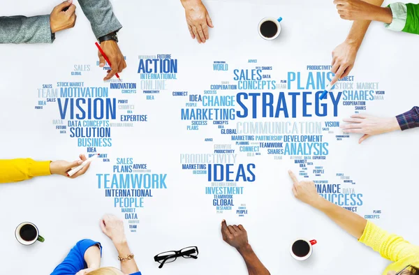 Persone diverse e concetto di strategia — Foto Stock