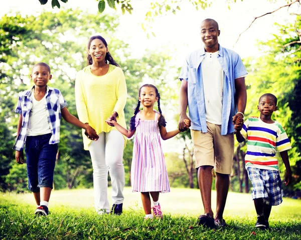 Happy African Family during Holiday Vacation Royalty Free Stock Photos