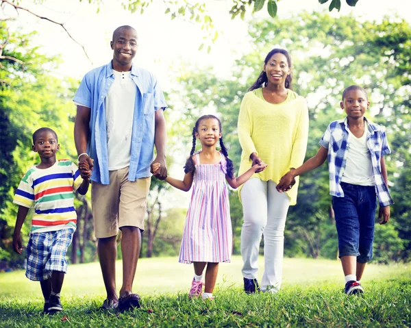 Happy African Family during Holiday Vacation Stock Photo