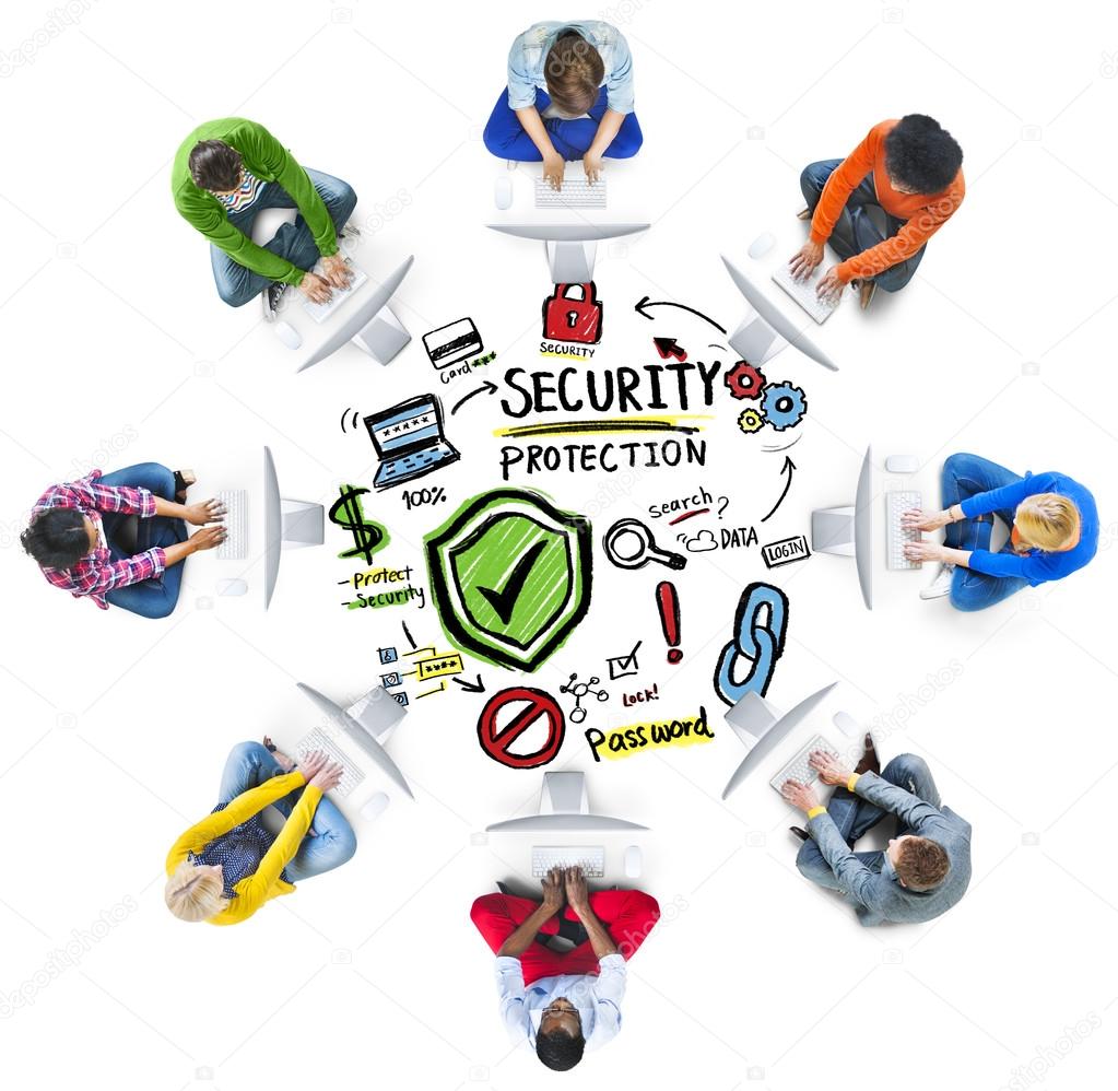 People and Security Protection Concept