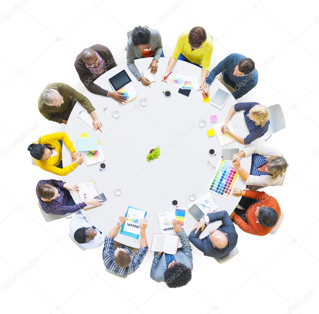 People Working at Conference Table