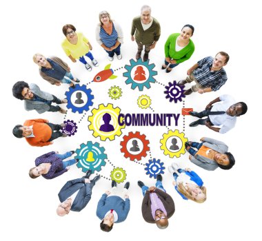 People around the Community Concept clipart